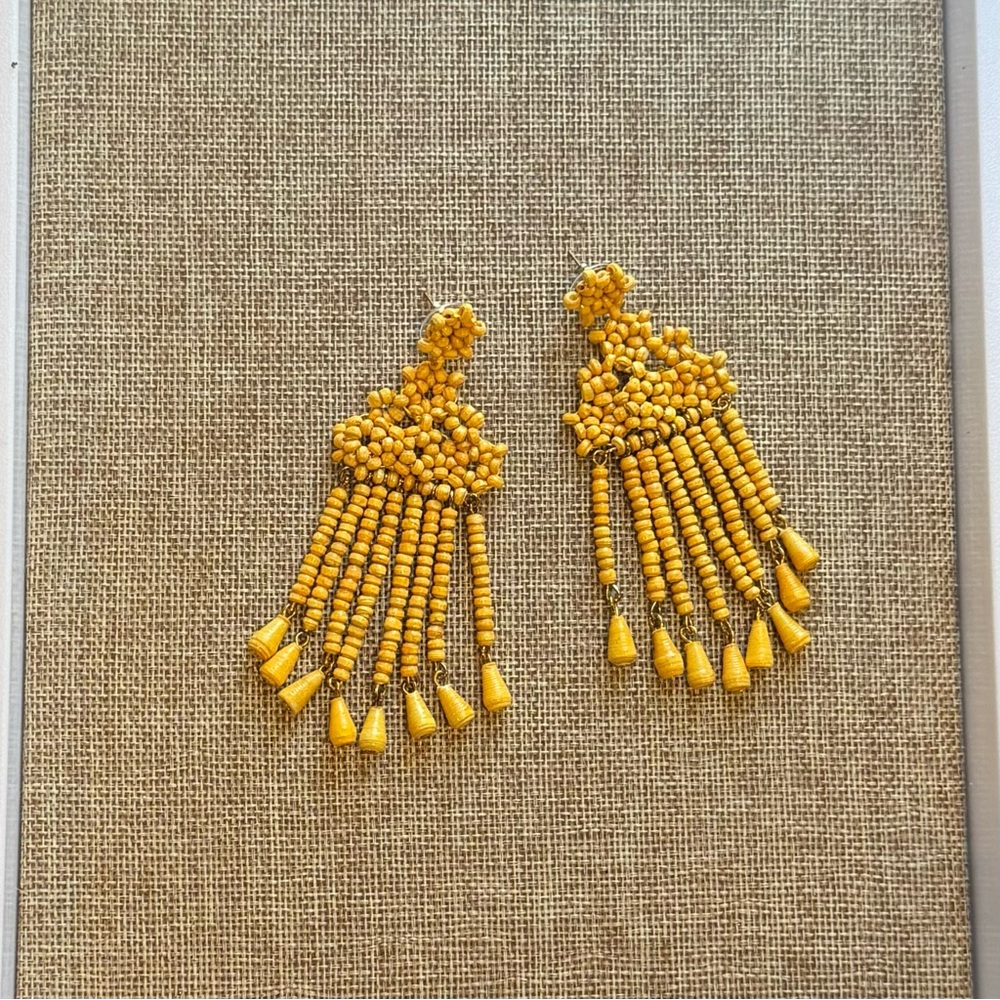 Noonday Collection Duchess Earrings, Lemon